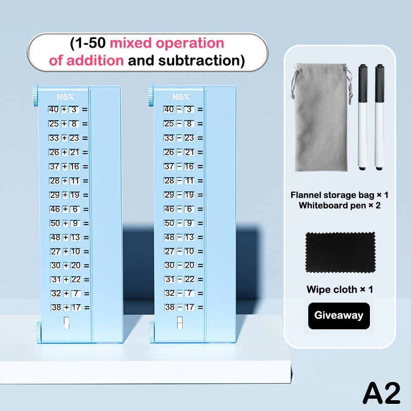 Arithmetic digit board for children's practice.