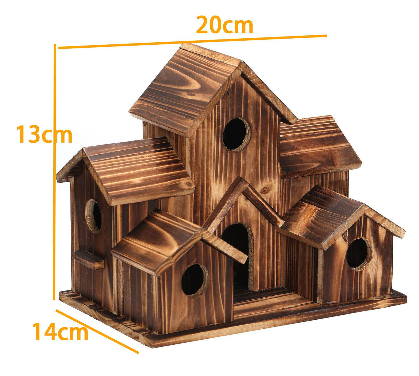6 Hole Handmade Bird House - GIFT FOR NATURE LOVERS
