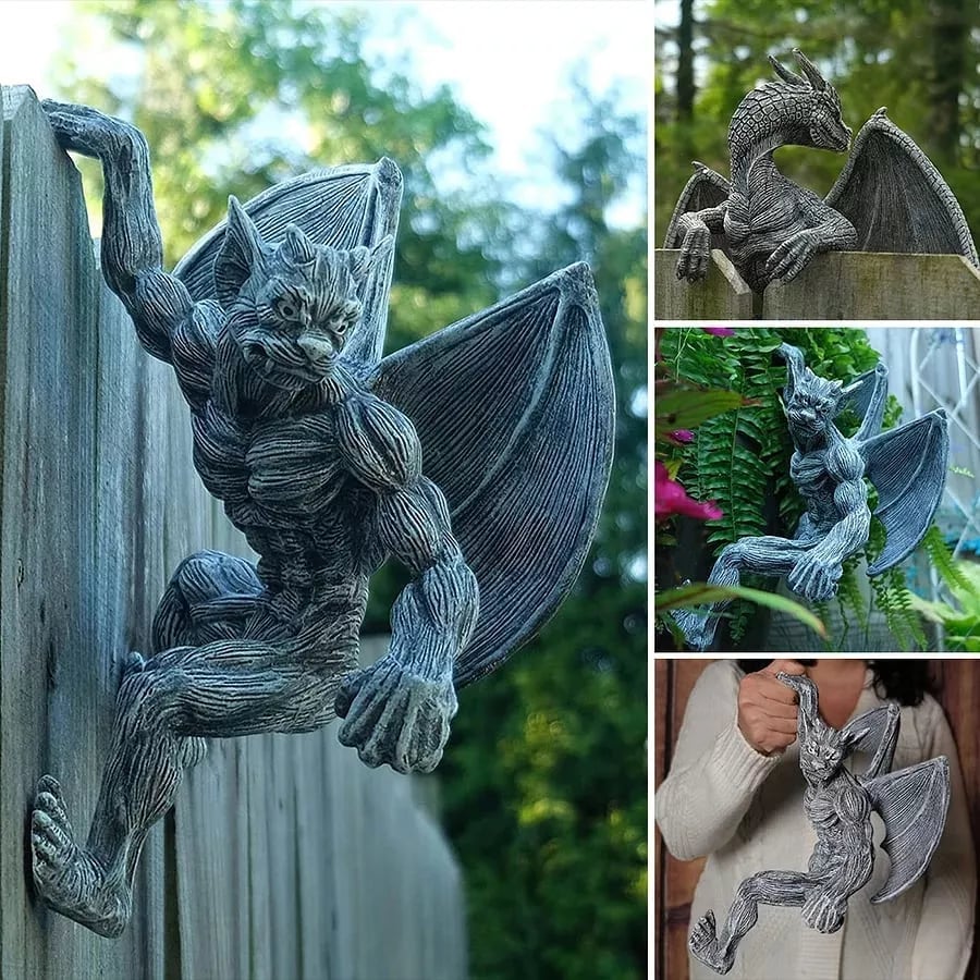 (🔥Promotion 50% OFF) - Dragon Winged Gargoyle Fence Hanger