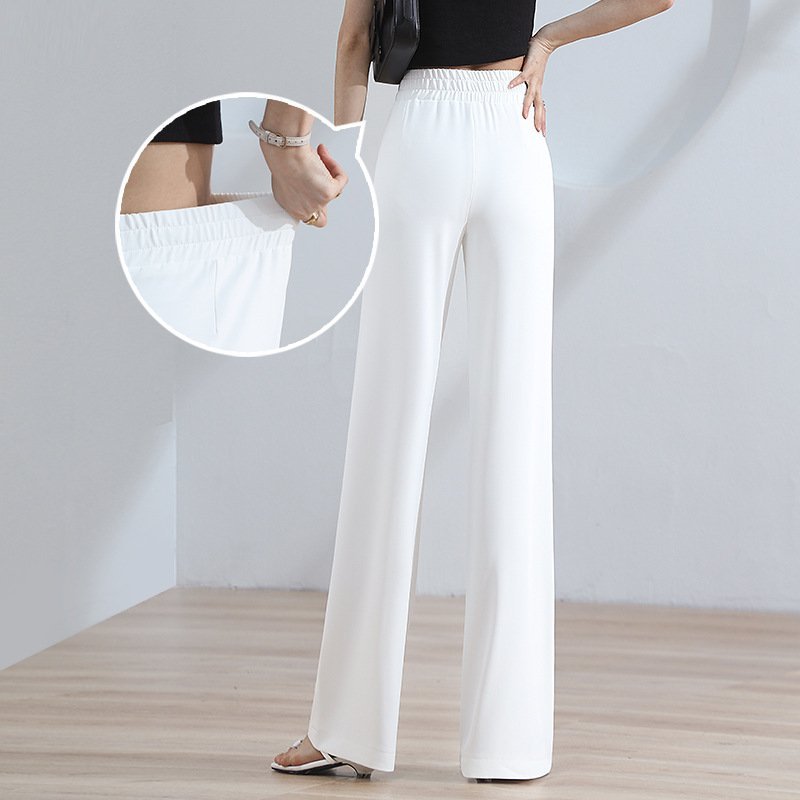 🔥Summer Hot Sale 49% OFF-Ice Silk High Waist Wide-leg Pants