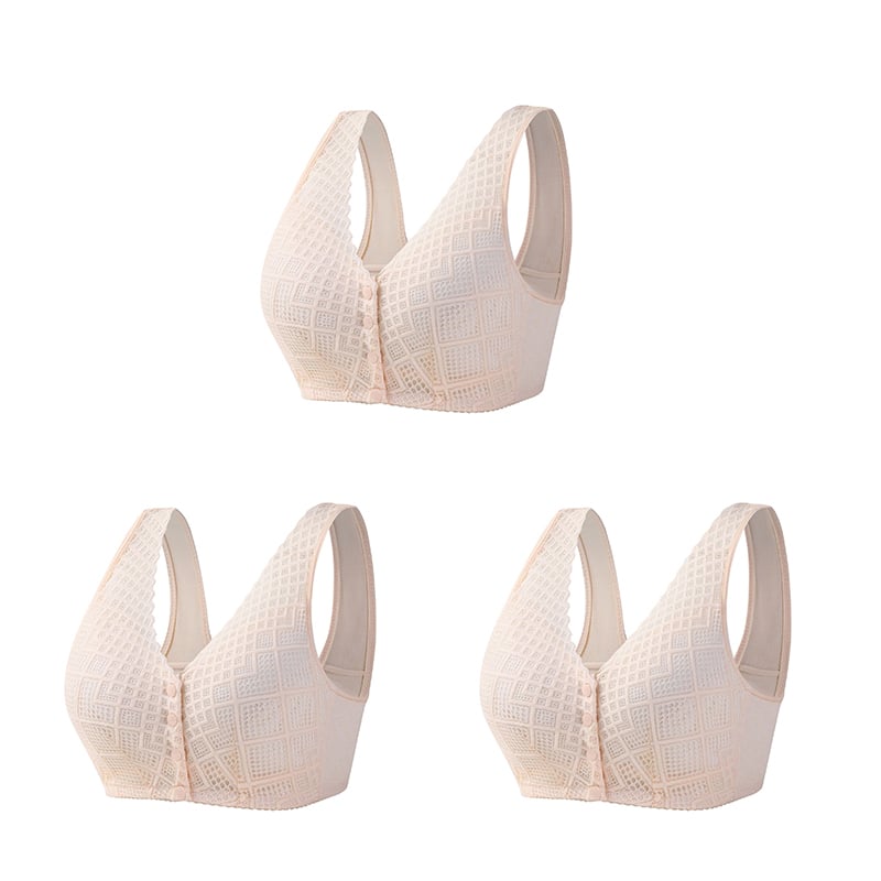 🔥Buy 1 Get 2(3packs)🔥 Plus Size Cotton Front Button Bra